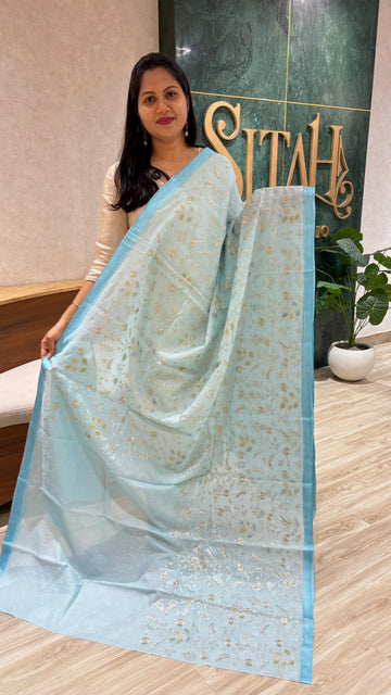 Kota saree skyblue