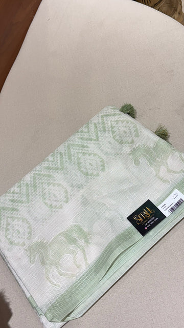 Kota silk saree green
