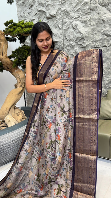 Fancy kota grey with violet