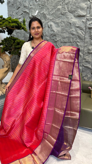 Mangalagiri pattu pink purple