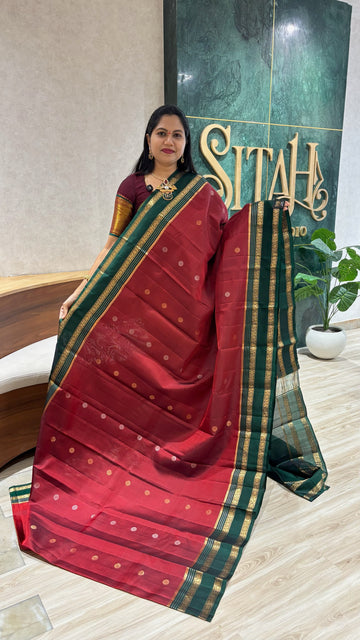 Handloom kanchi red