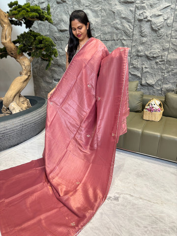 Crush organza peach