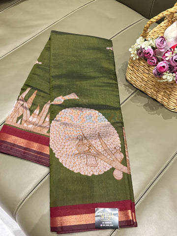 Green fancy saree