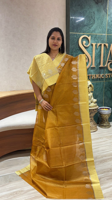 Tussar kota golden yellow