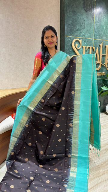 Kanchi pattu snuff-sea green