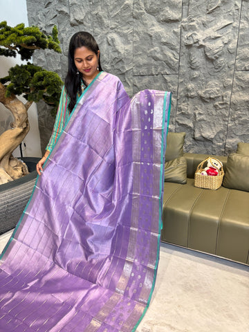 Mangalagiri pattu lavendar sea green