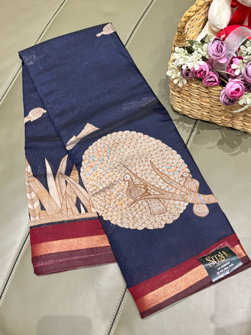 Blue fancy saree