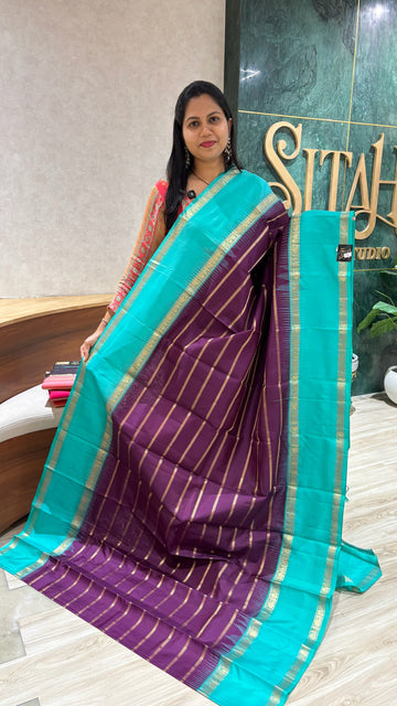 Kanchi pattu wine-seagreen