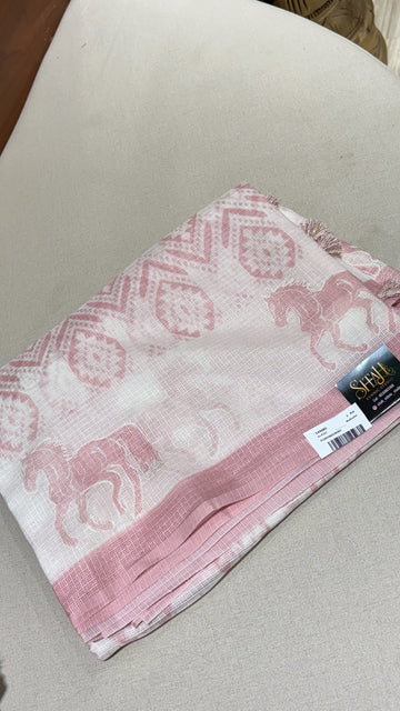 Kota silk saree onion pink