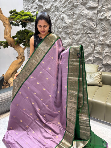Kanchi pattu lavender-green