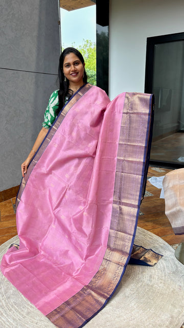 Mangalgiri pattu pink-blue