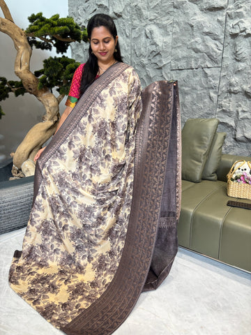 Falling chanderi grey