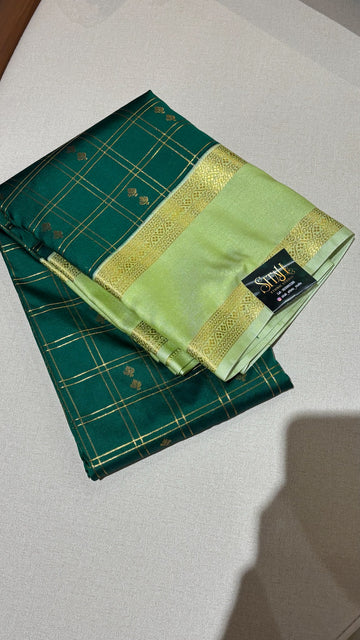 Semi kanchi pattu green