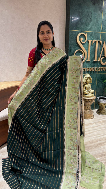 Handloom pattu embroidery