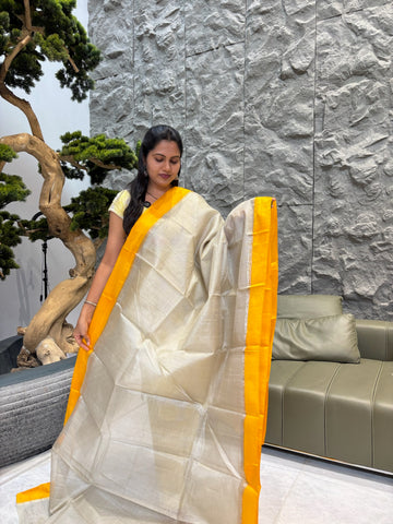 Tussar kota with buttablouse