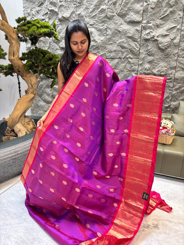 Kanchi pattu mangenta pink-pink