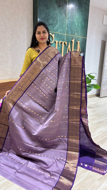 Handloom kanchi pattu lavender