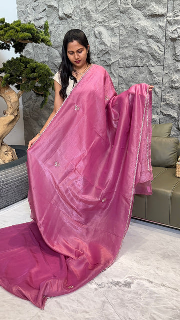Crush organza pink