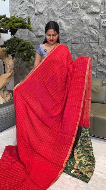 Chiffon red-green