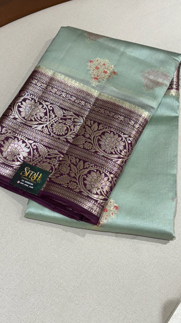 Chanderi mango pattu pista