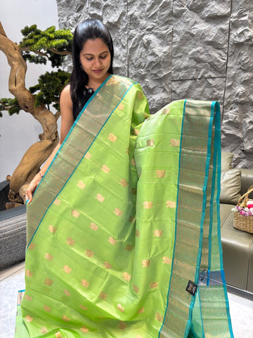 Kanchi pattu green-seagreen