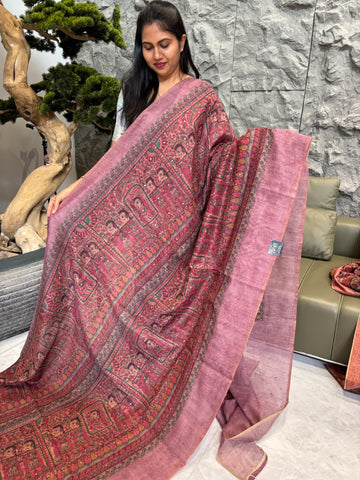 Madhubani print onion pink