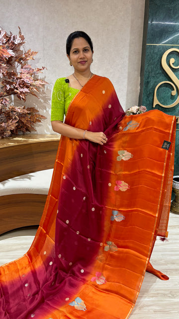 Manipuri kota maroon-orange