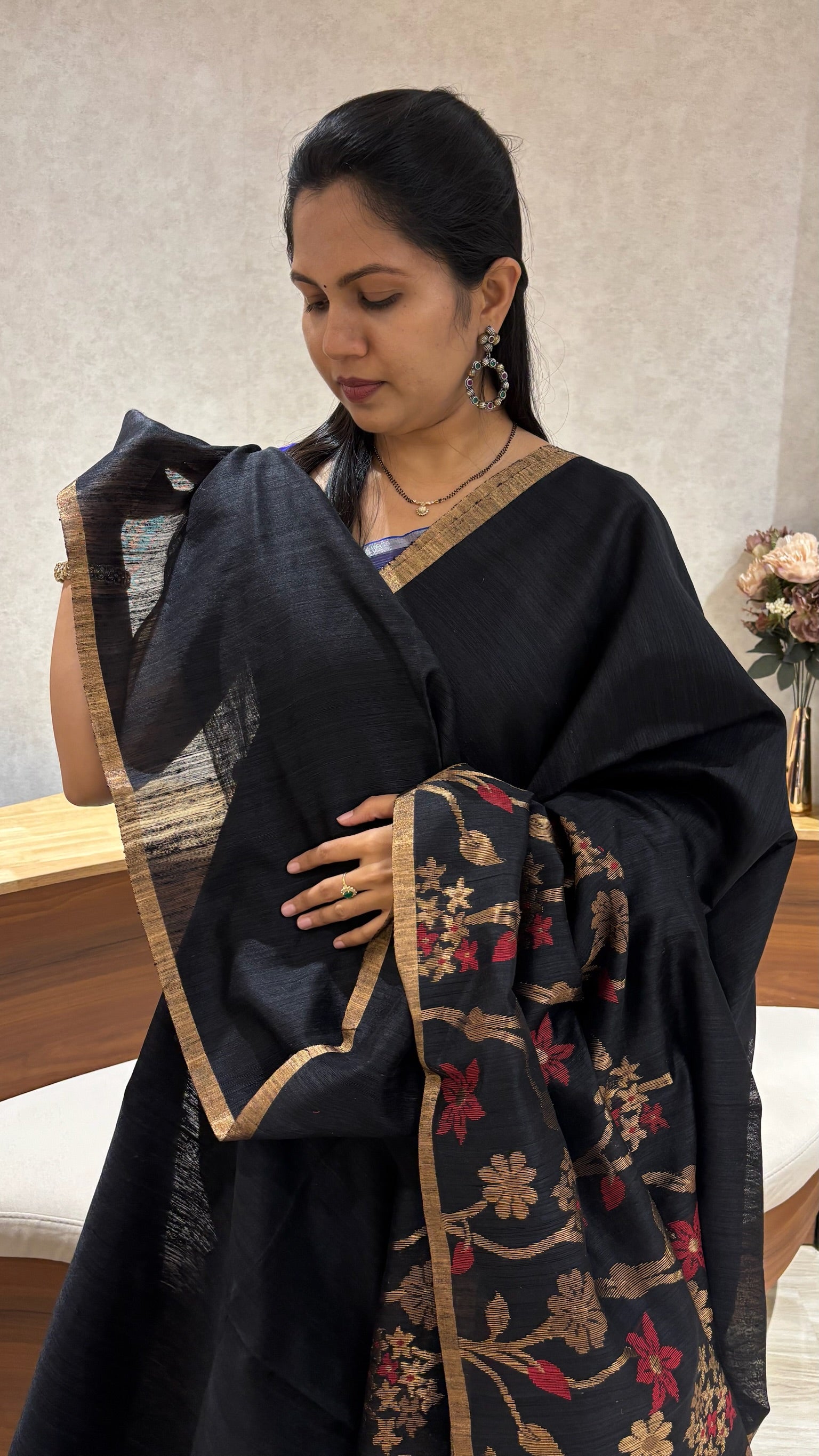 Handloom linen matka jhamdhani