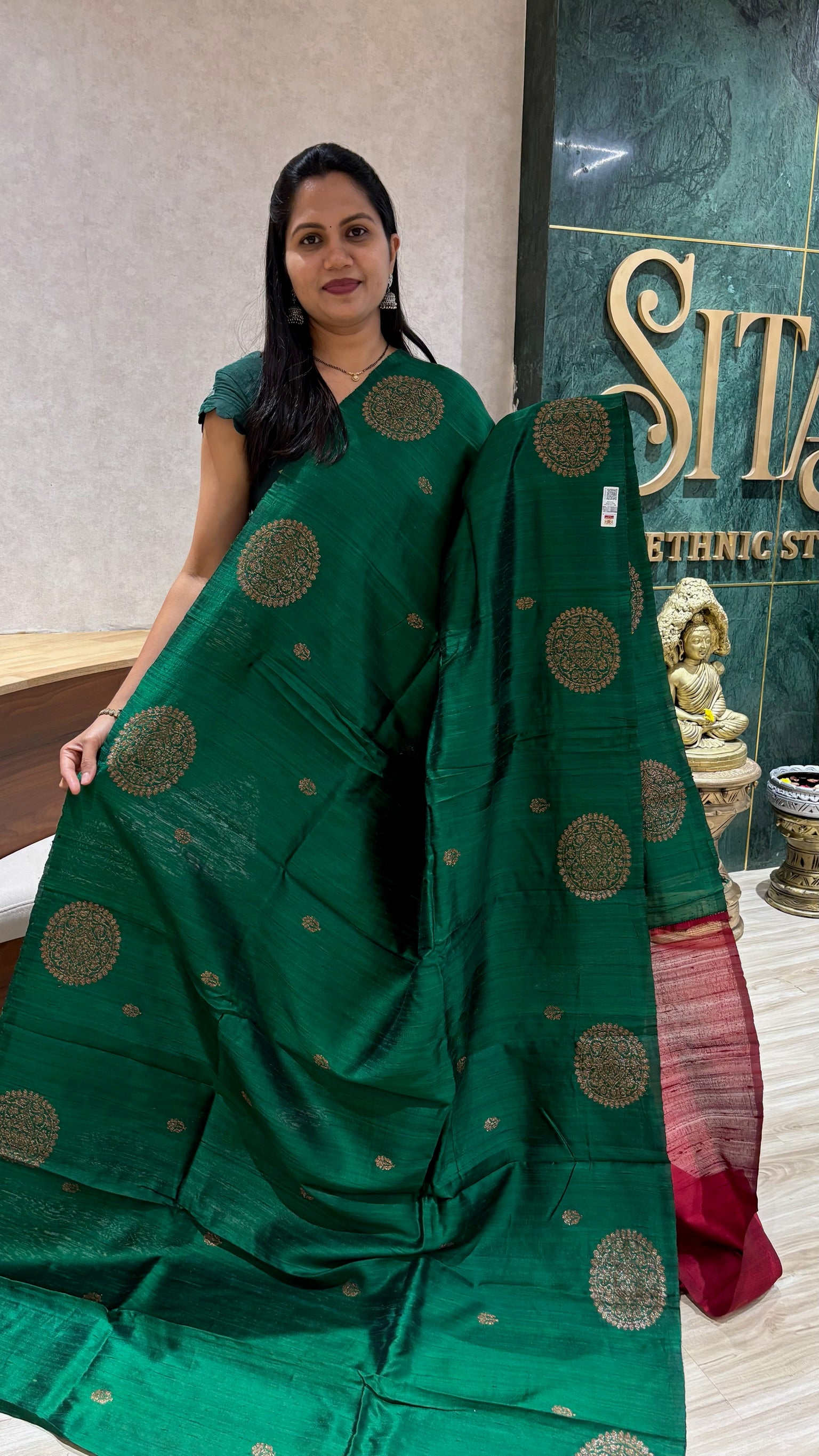 Handloom raw silk saree