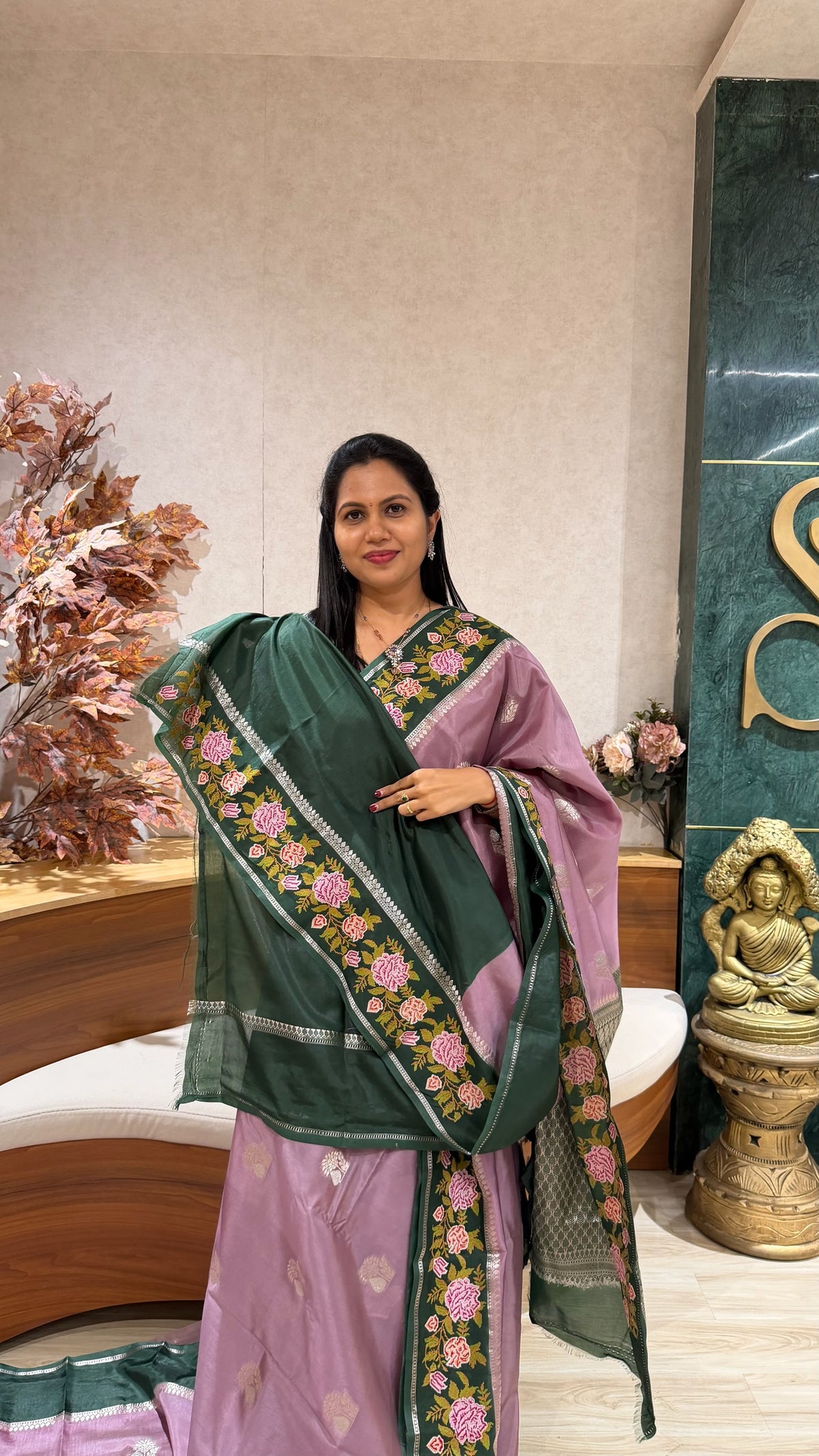 Mango silk embroidery