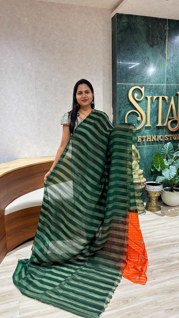 Fancy chiffon dark green