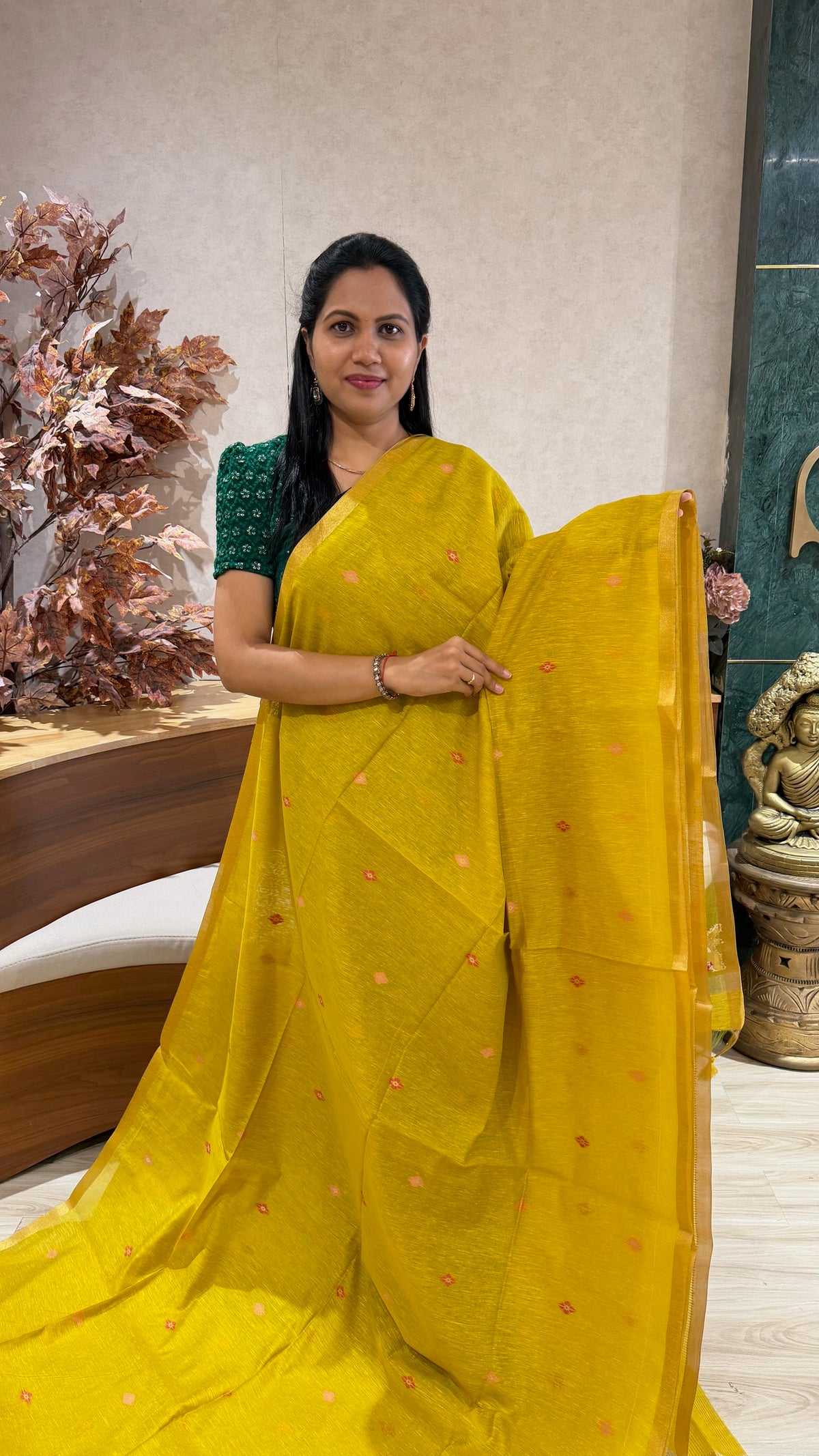 Fancy cotton jhamdhani pallu
