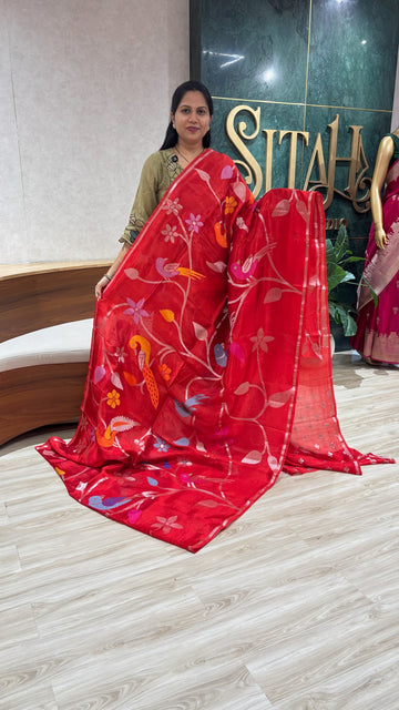 Paper silk allover red