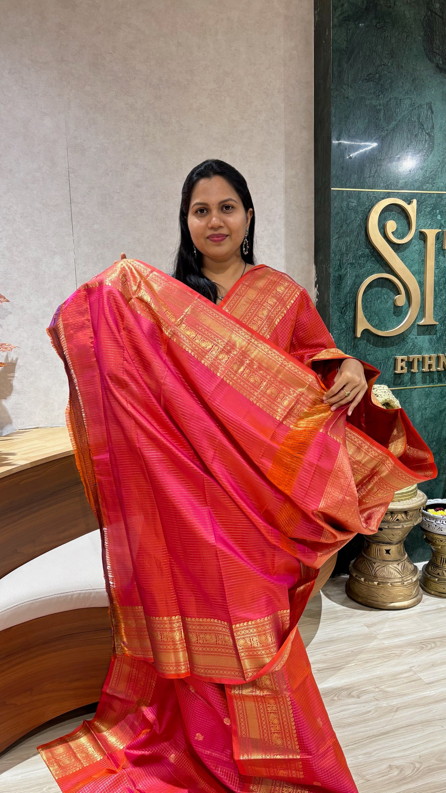 Handloom vintage kanchi dualtone