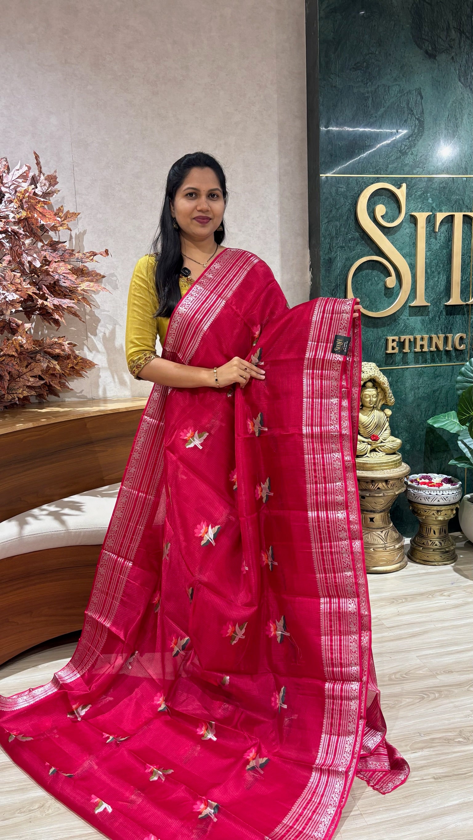 Kota silk rani pink