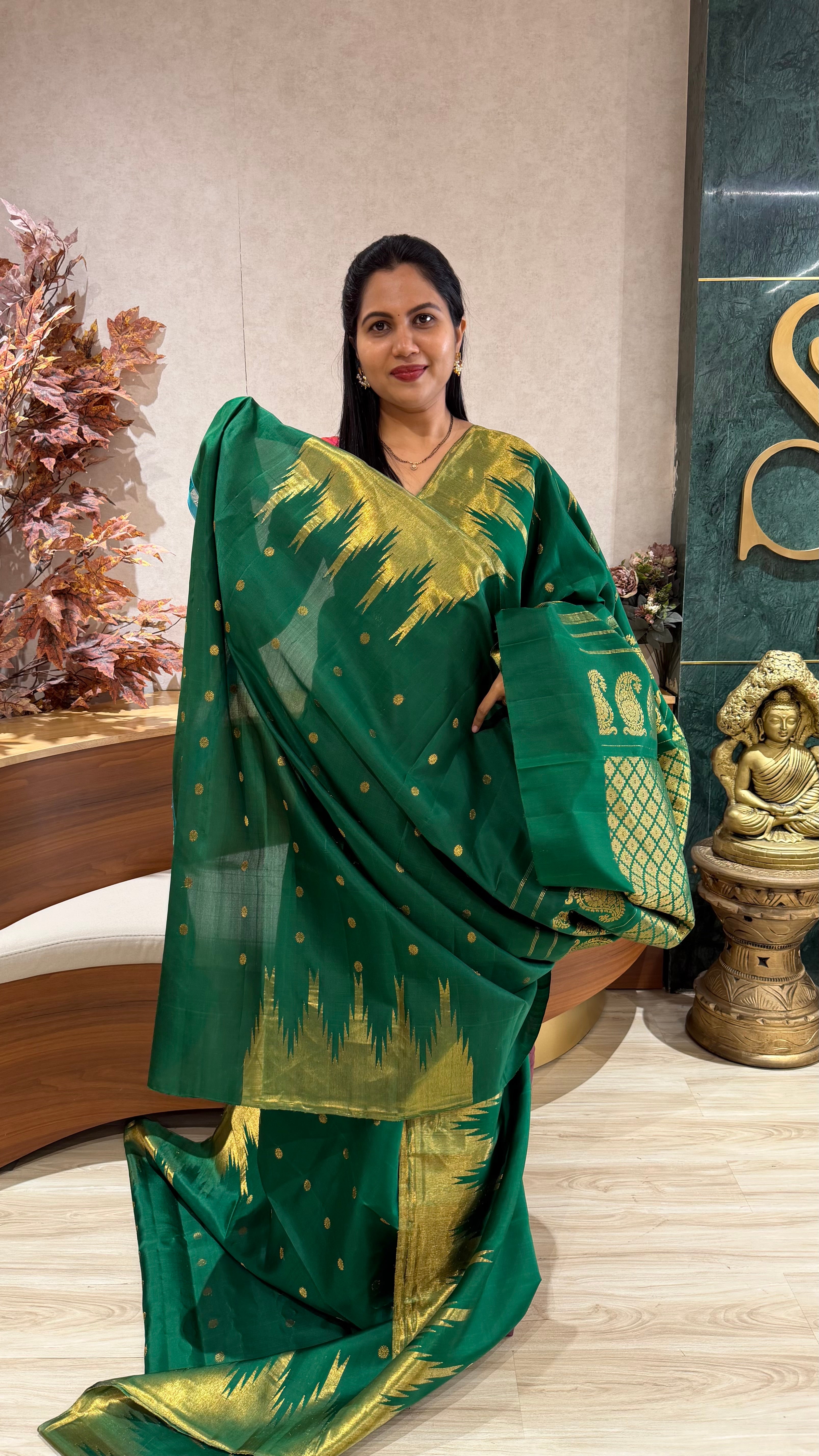 Handloom gadwal tissue border