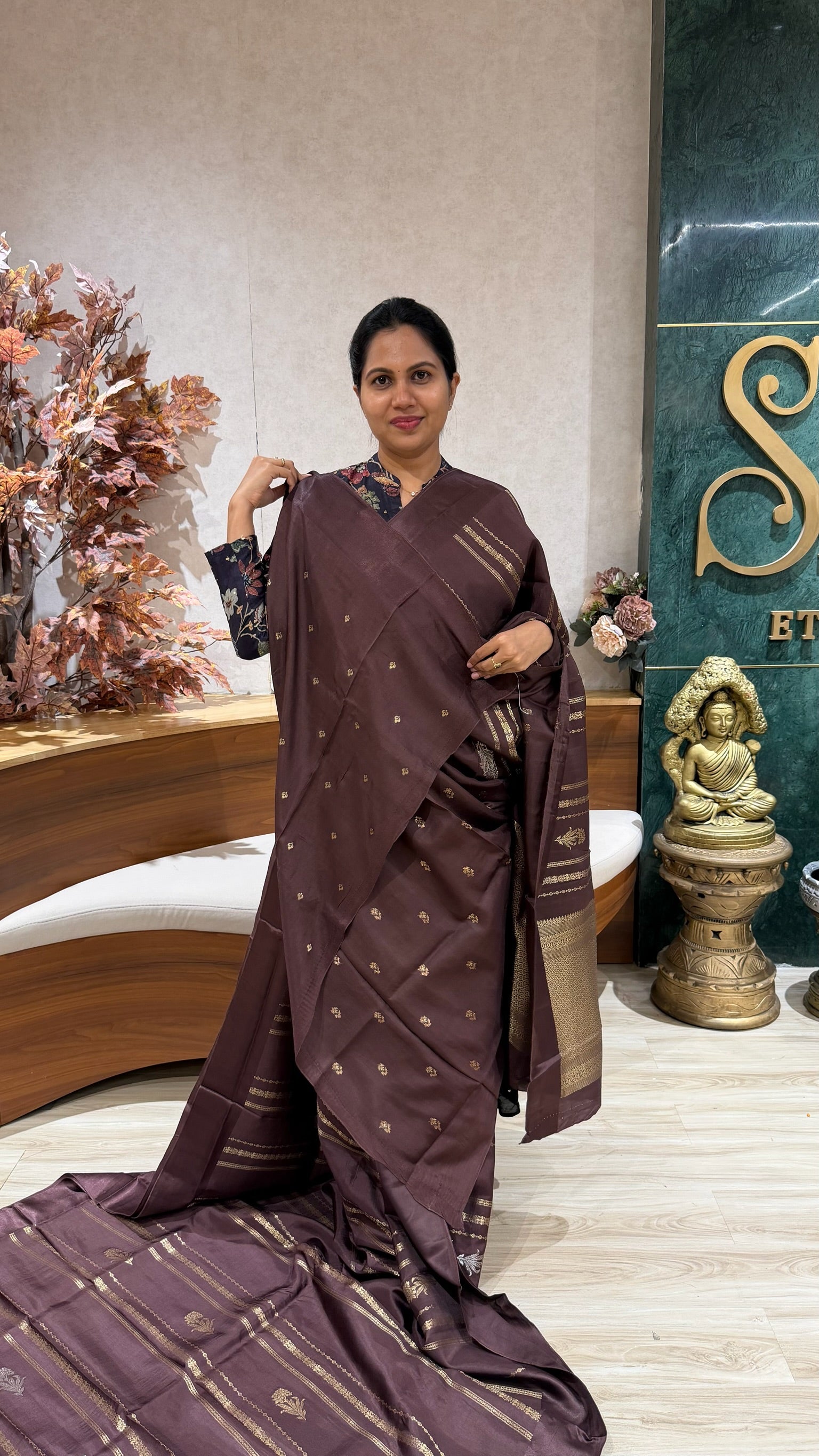 Fancy tussar brown