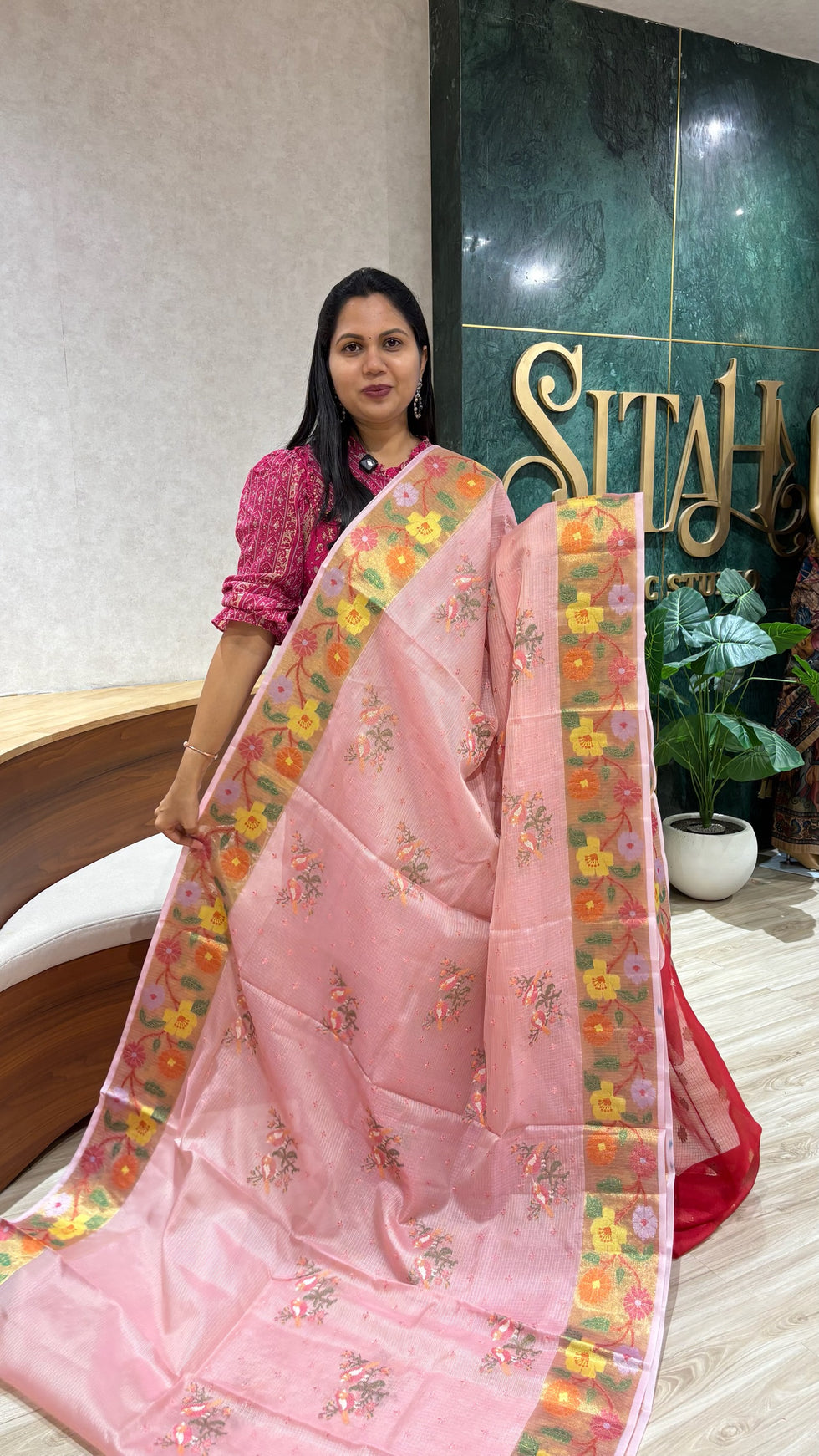 Silk kota pink – Sitah Ethnic Studio