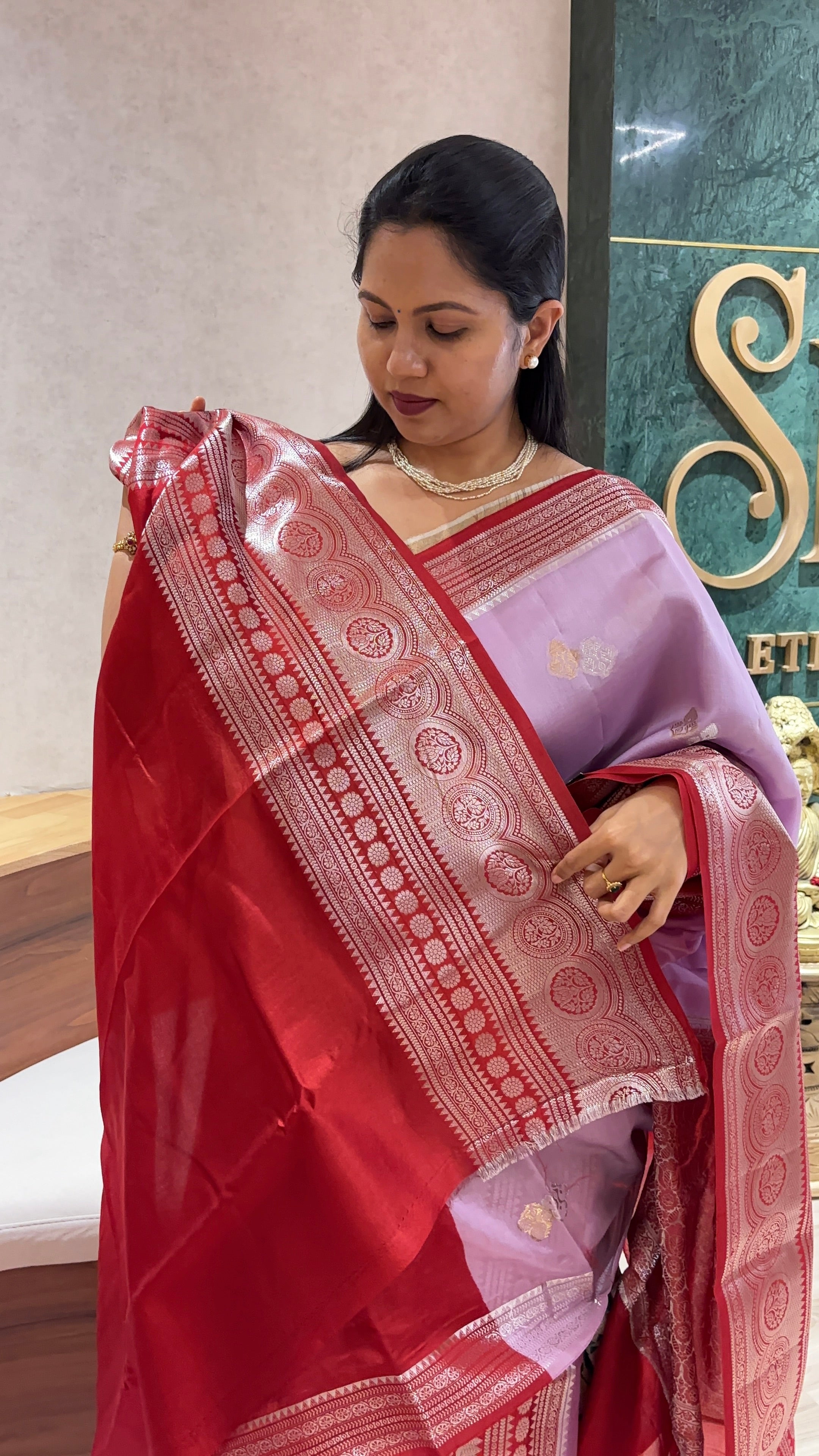 Chanderi mango pattu