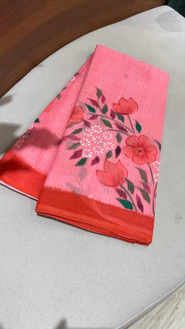 Kota hand paint saree