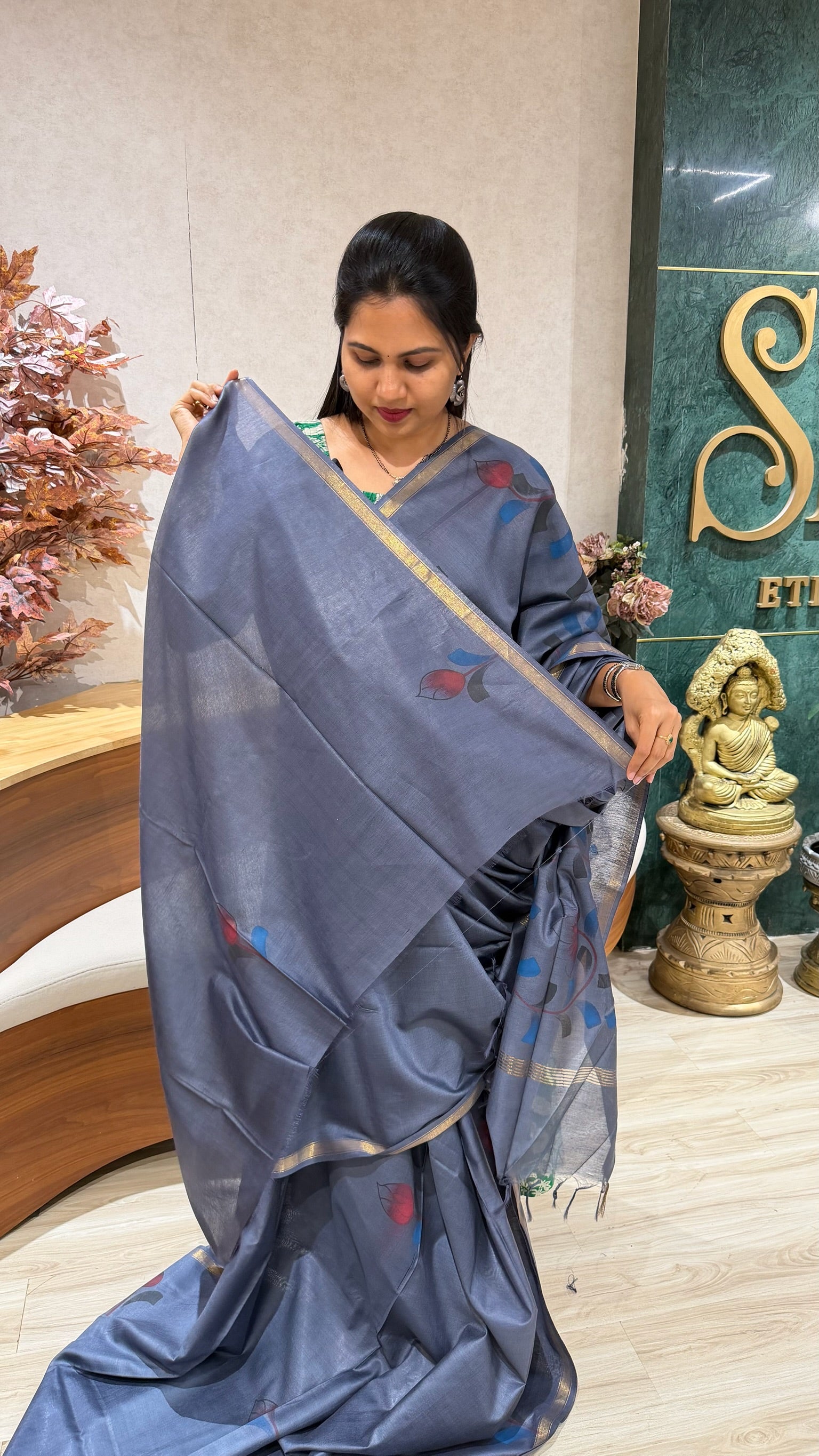 Tussar hand paint