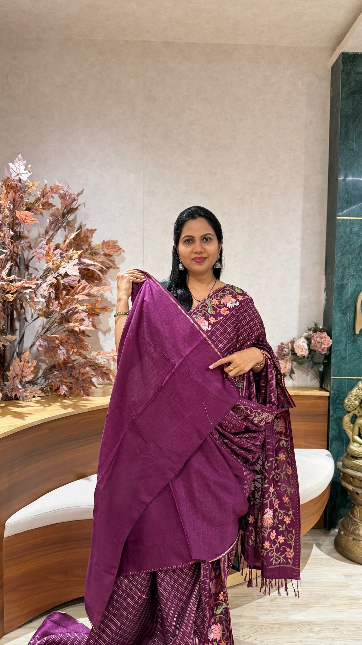Tussar embroidery