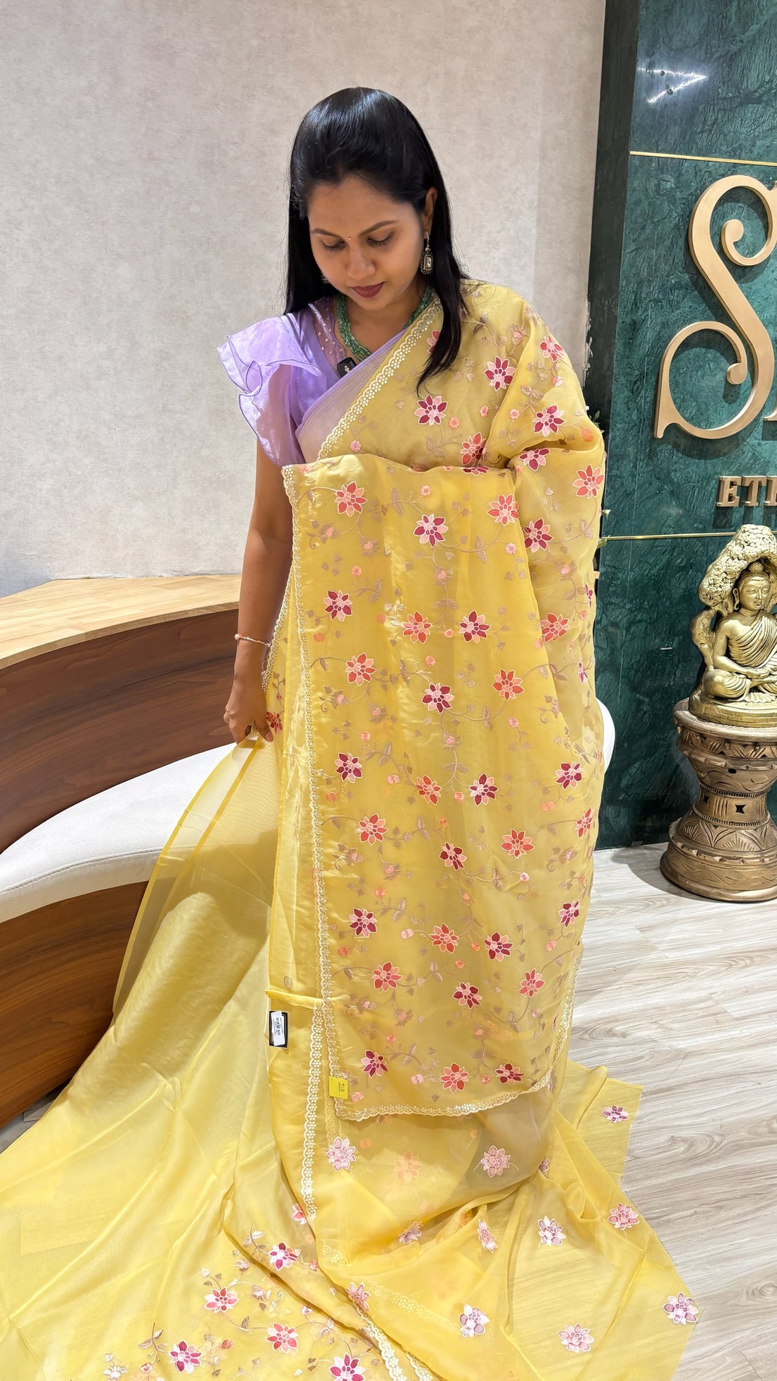 Georgette organza yellow