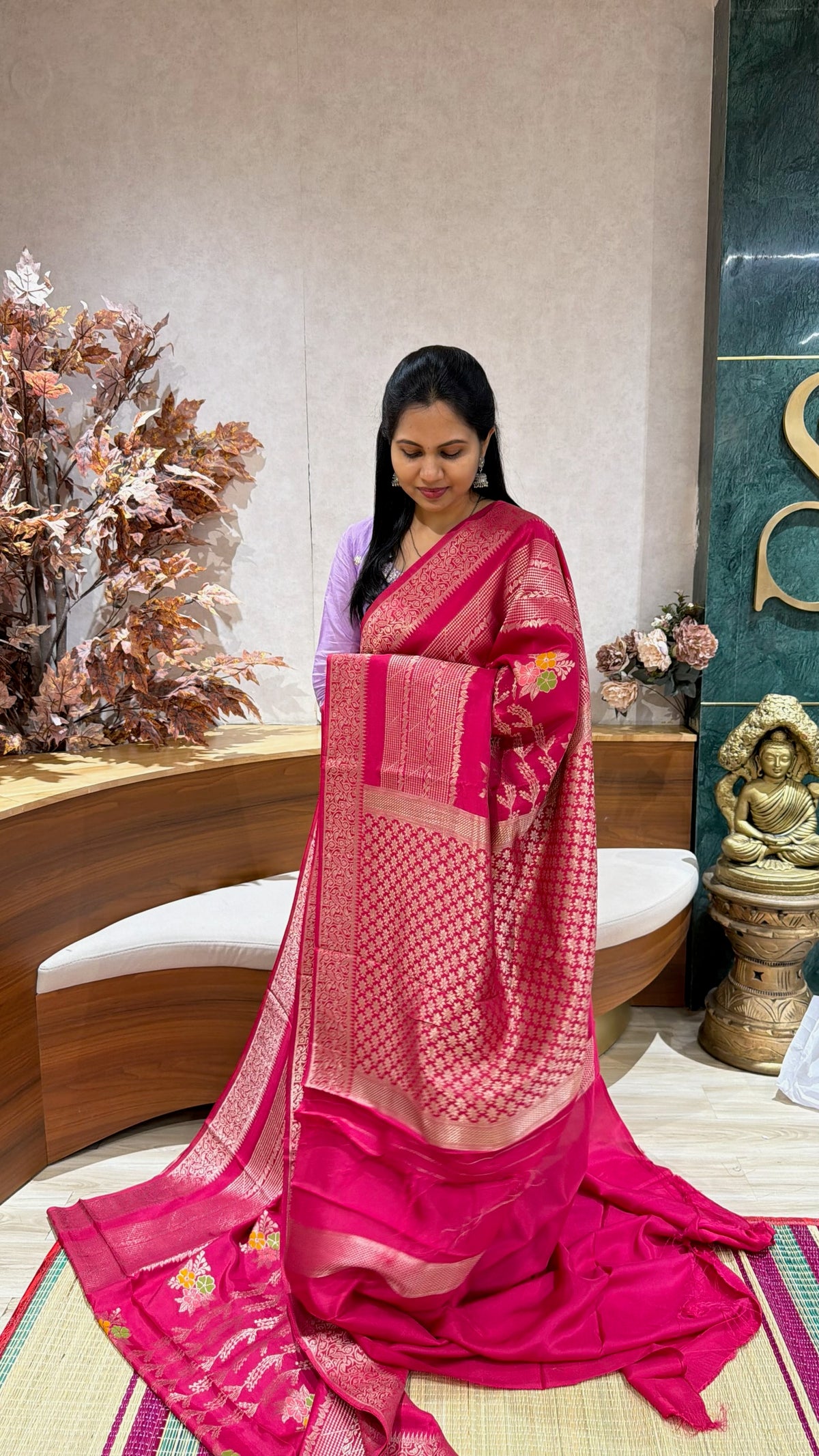 Russian silk middle weaving