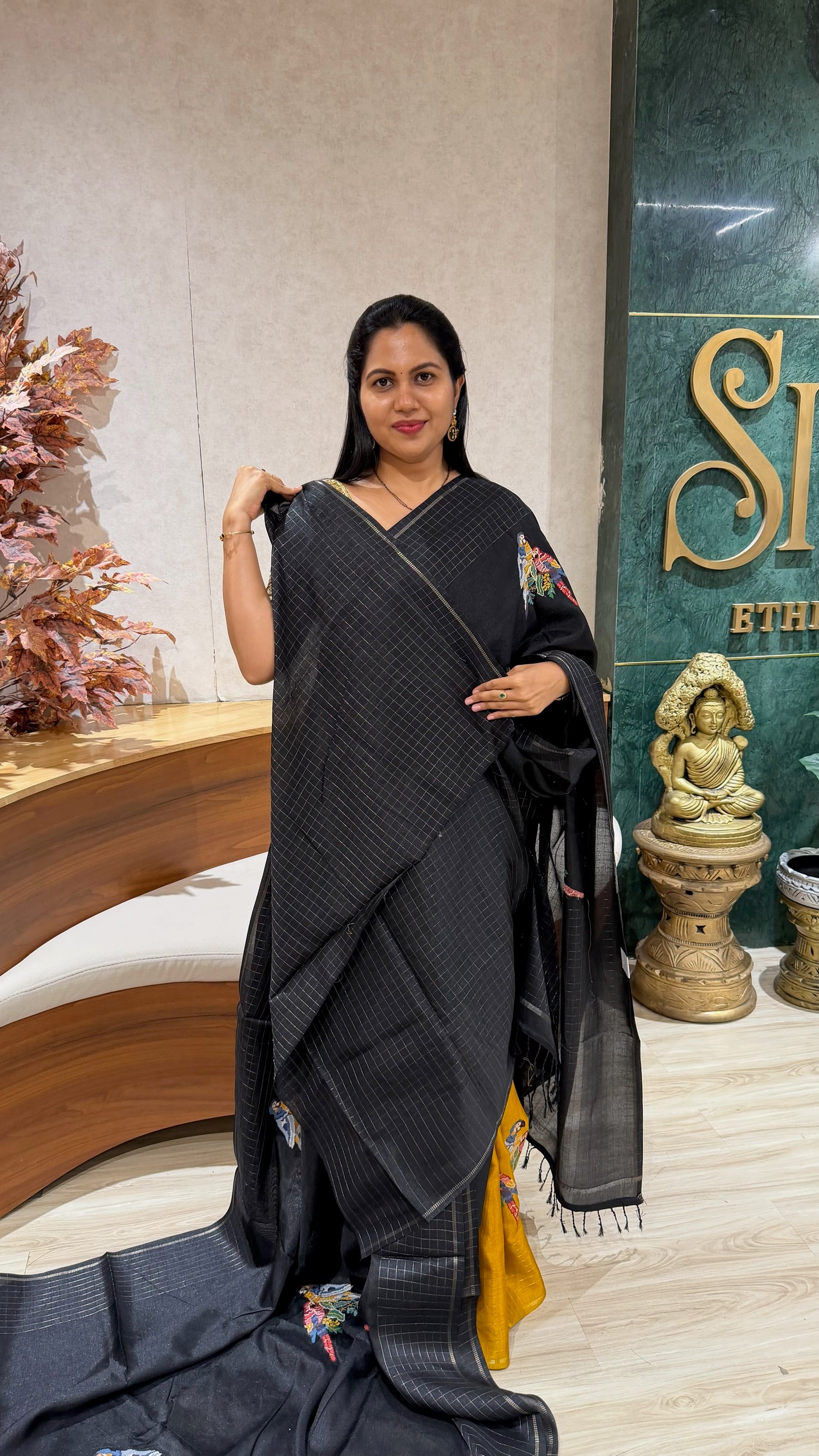 Tussar embroidery