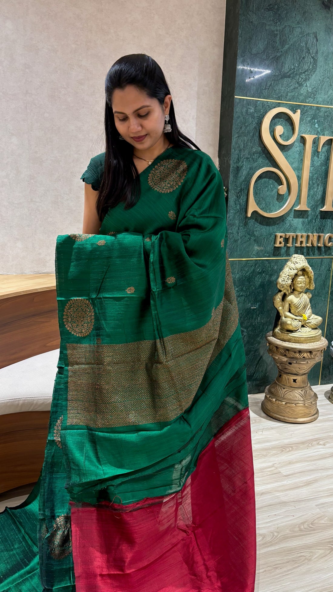 Handloom raw silk saree