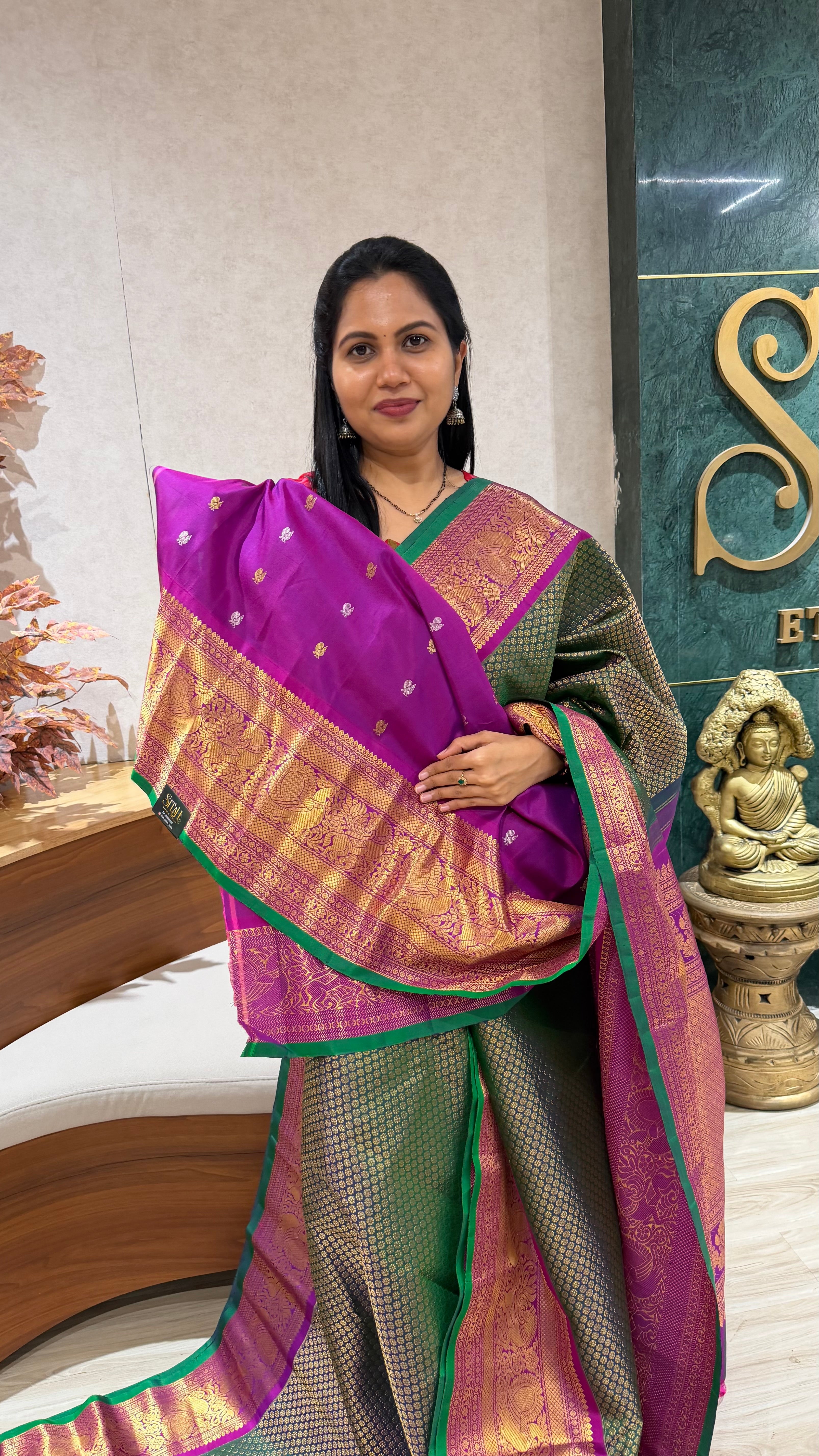 Brocade gadwal pattu