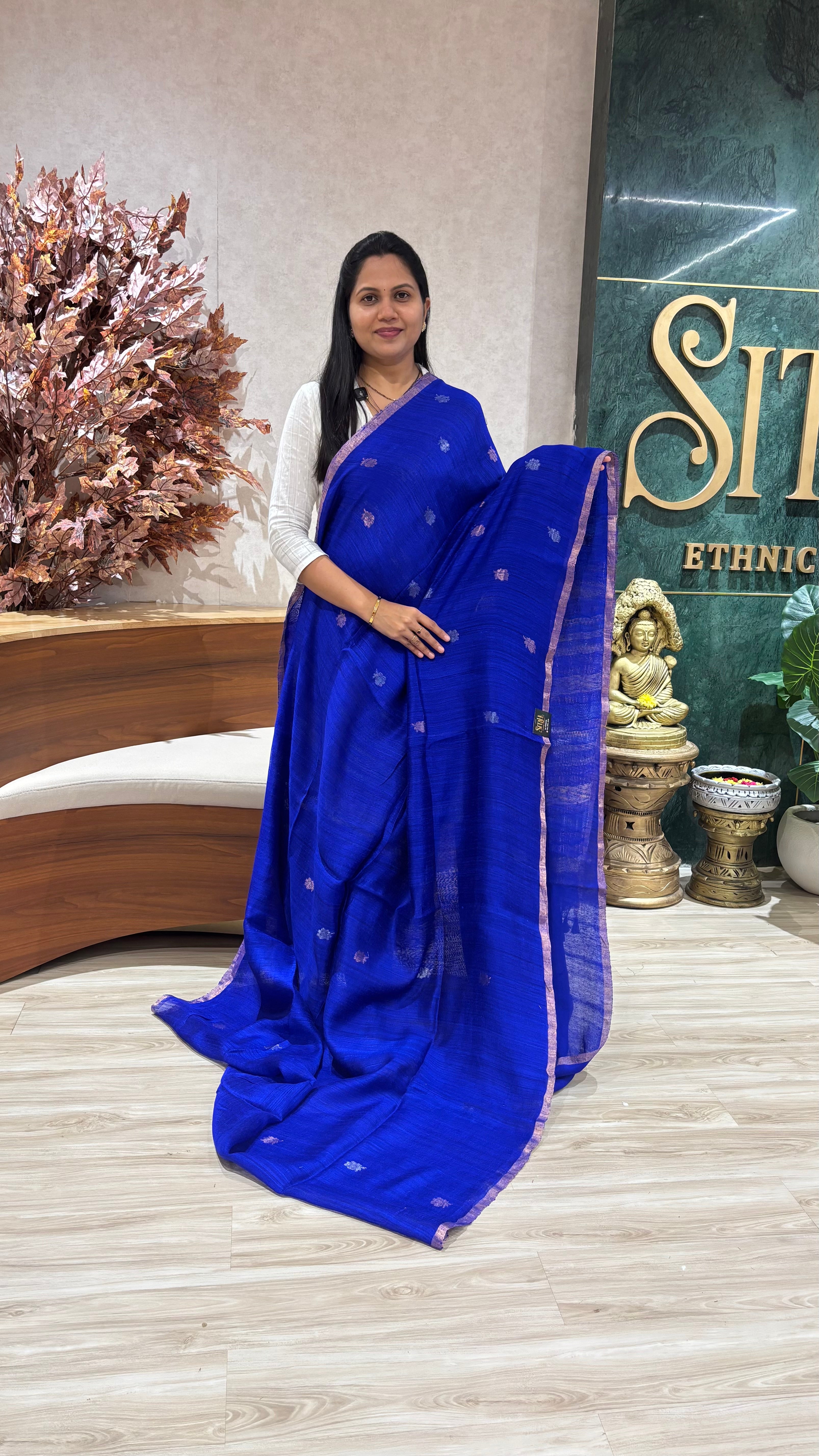 Pure matka silk blue