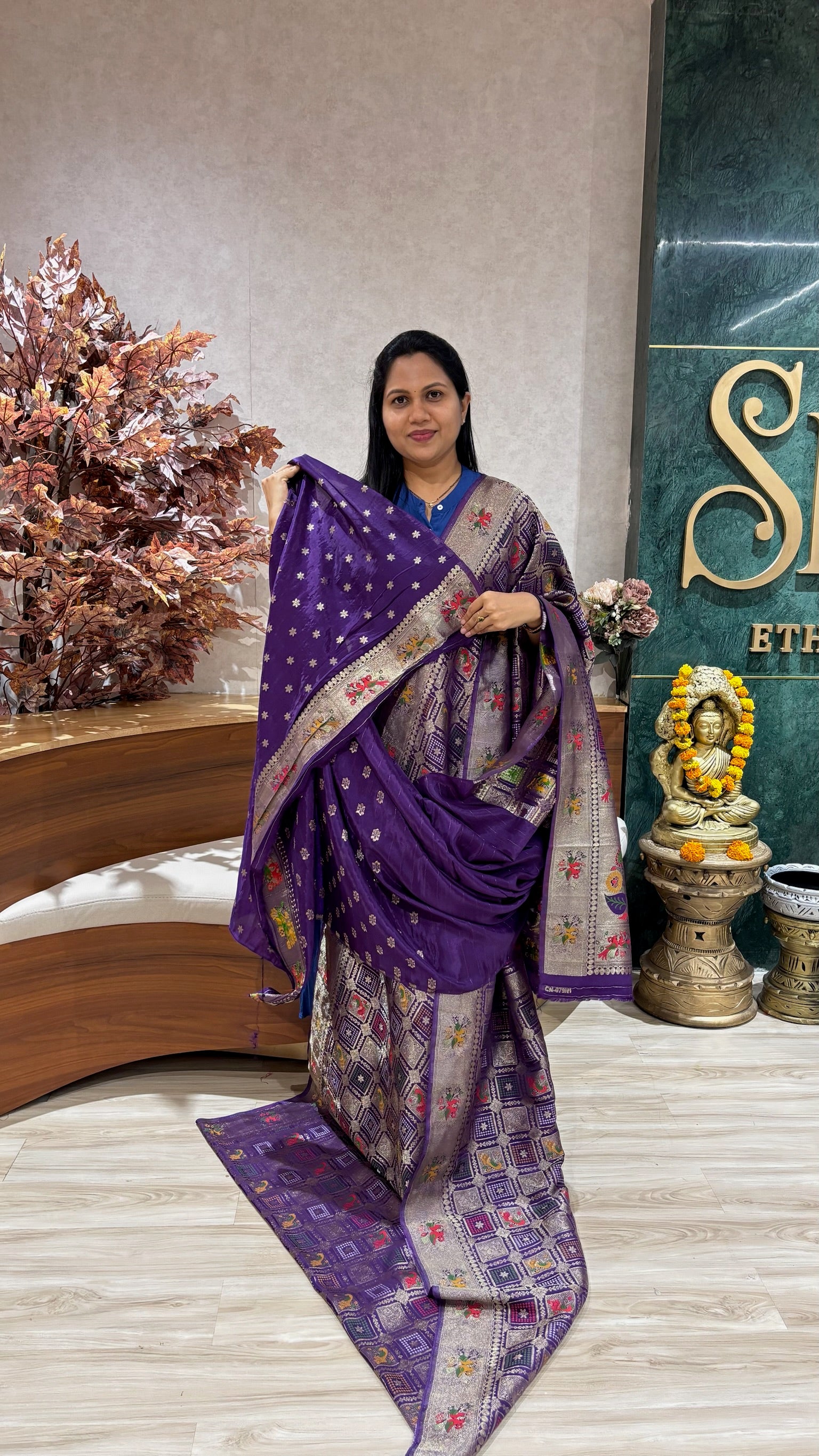 Georgette banaras weaving