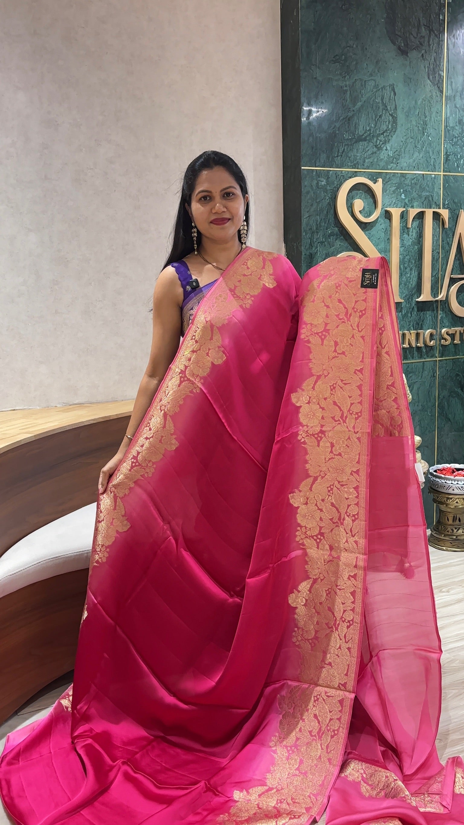 Mashru silk pink